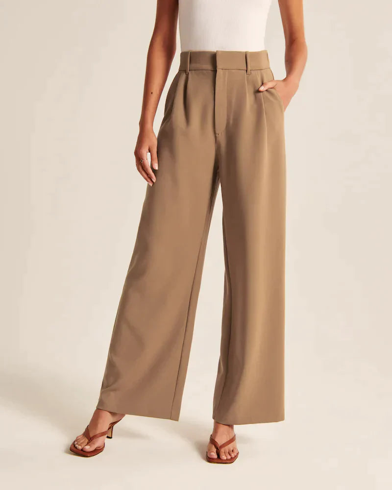 Aura | Pantalones Anchos Marrones