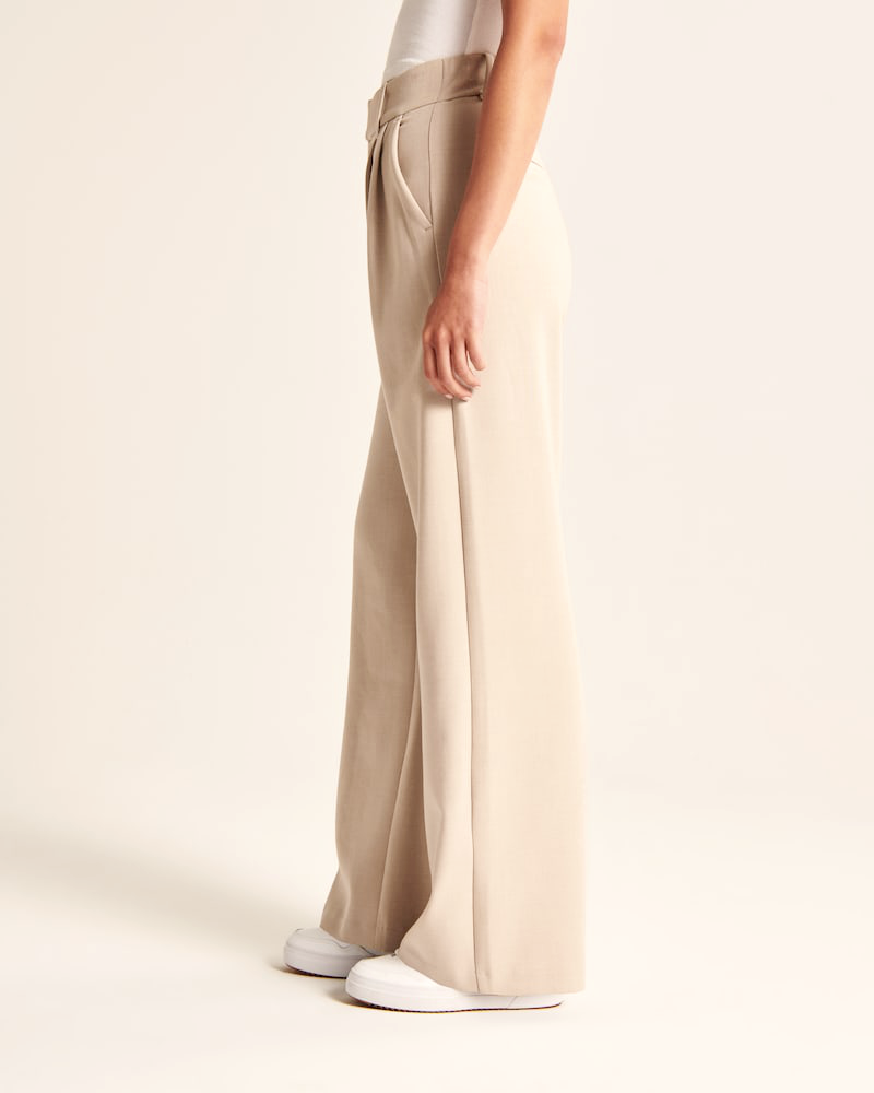 Aura | Pantalones Anchos Beige