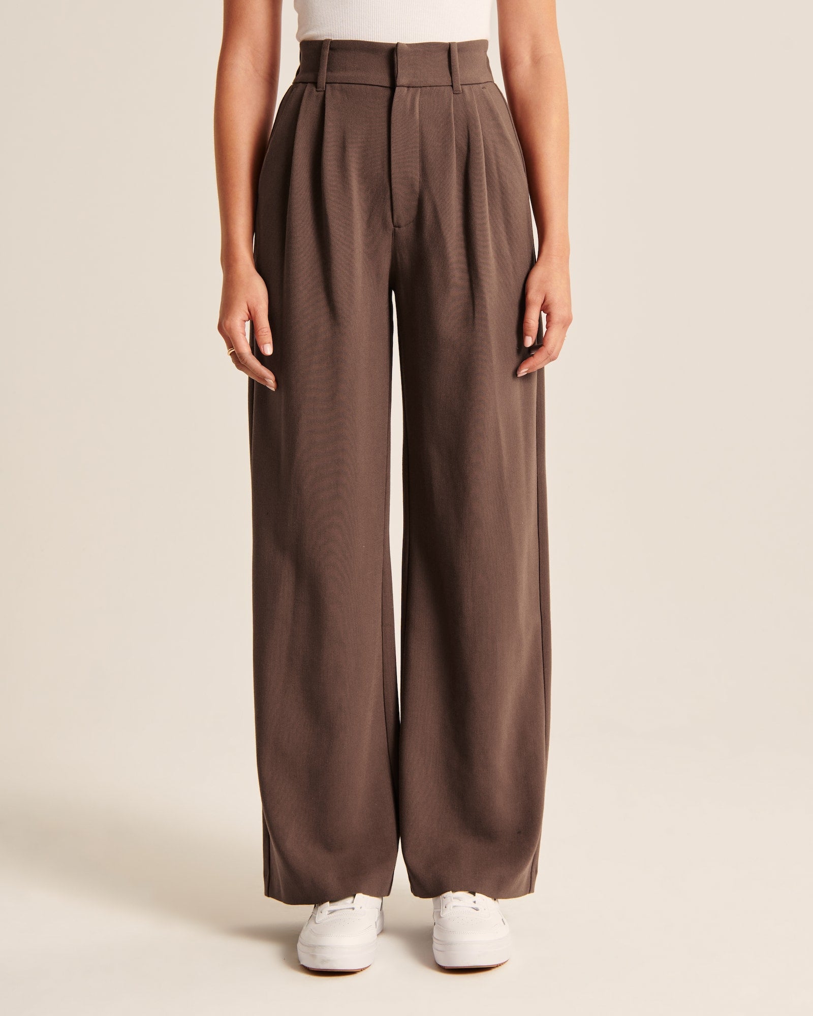 Aura | Pantalones Anchos Moca