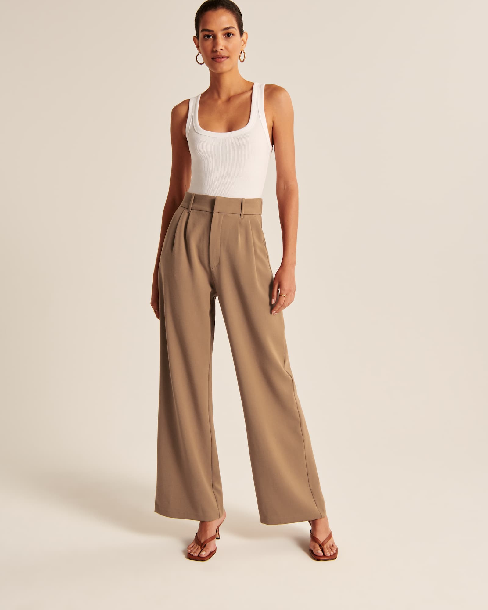 Aura | Pantalones Anchos Marrones