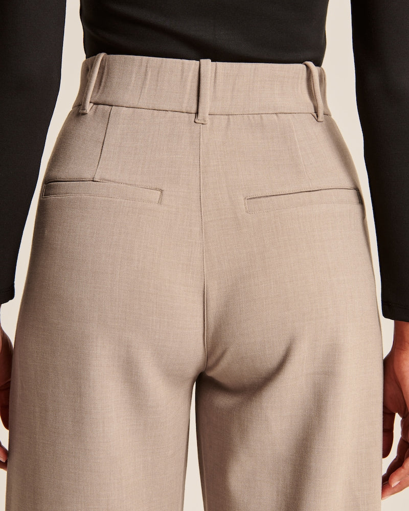 Aura | Pantalones Anchos Topo