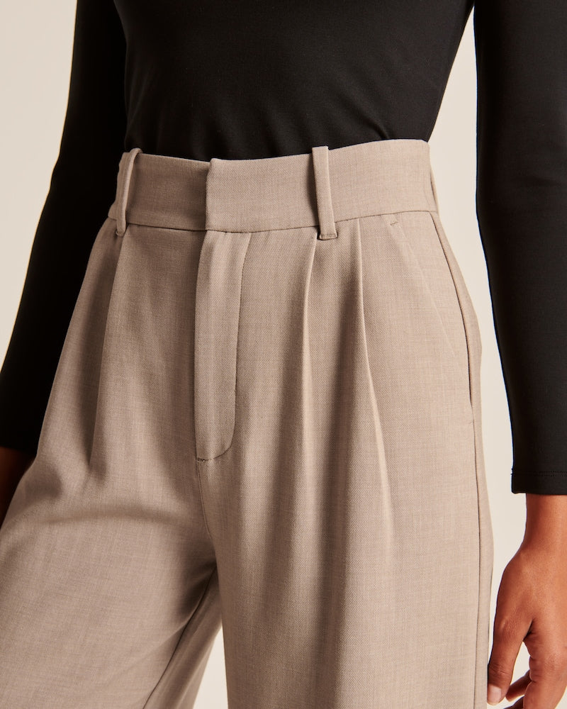 Aura | Pantalones Anchos Topo