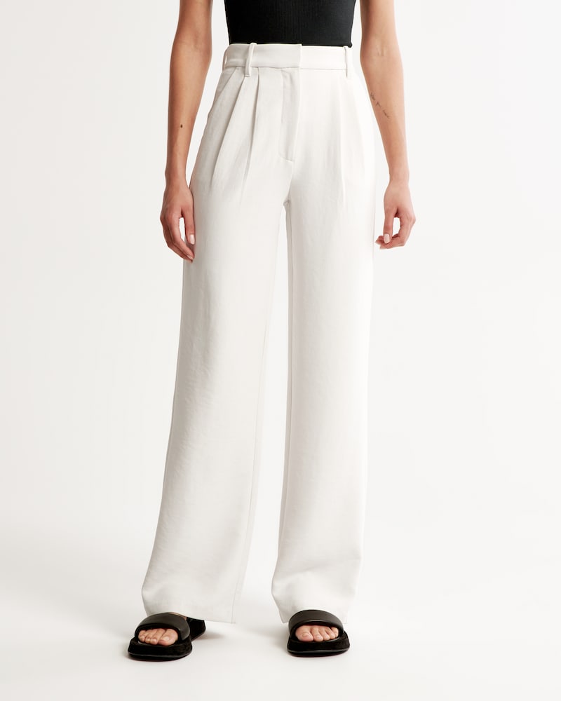 Aura | Pantalones Anchos Blancos