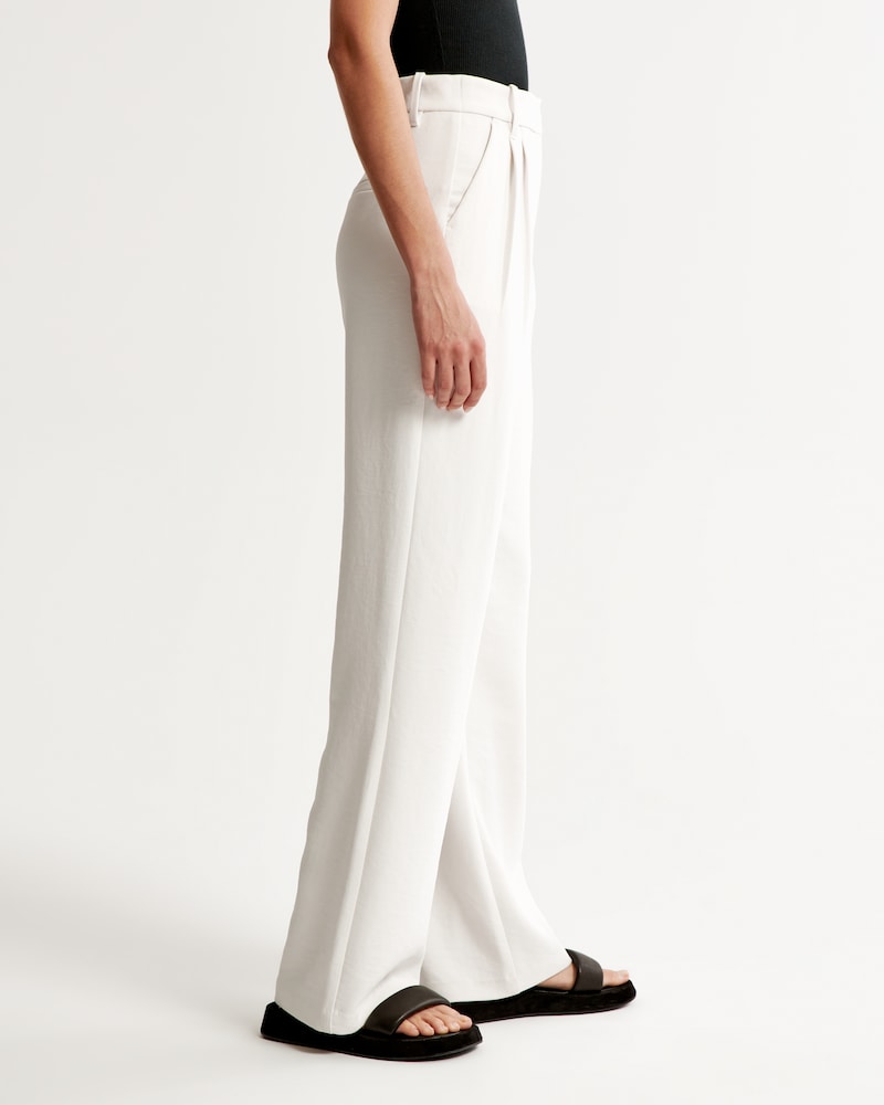 Aura | Pantalones Anchos Blancos
