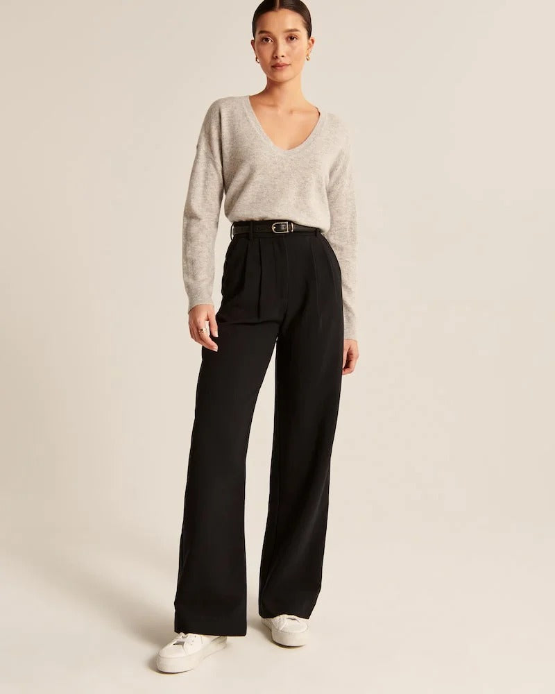 Aura | Pantalones Anchos Negros