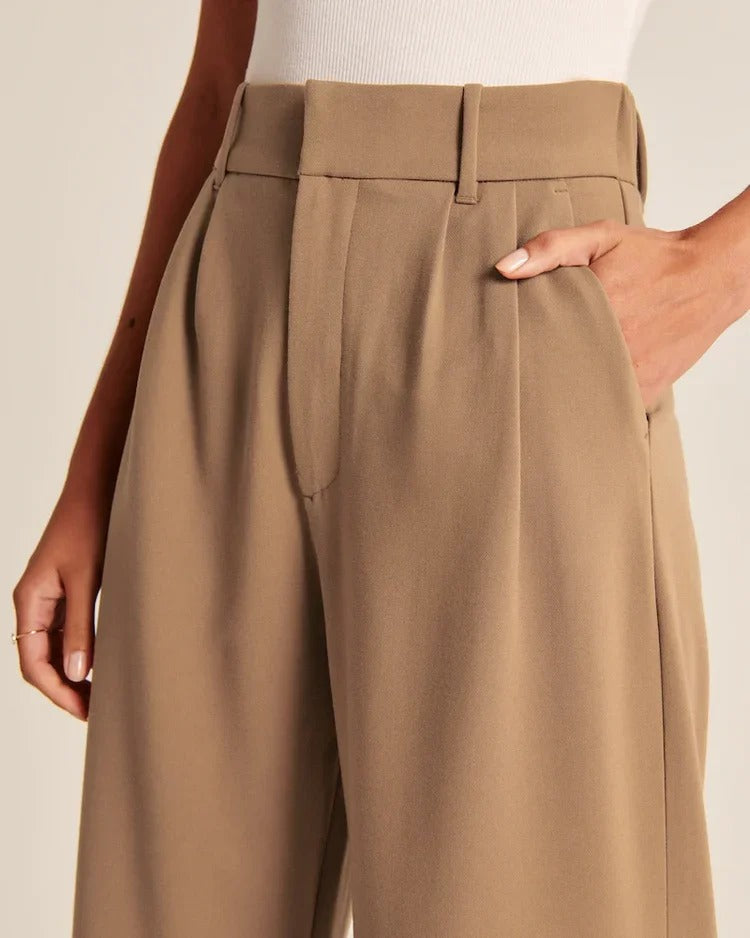Aura | Pantalones Anchos Marrones