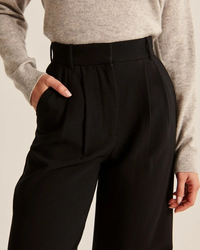 Aura | Pantalones Anchos Negros