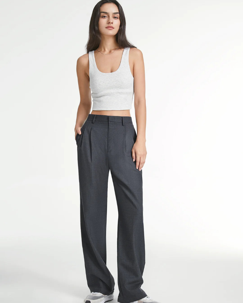 Aura | Pantalones Anchos Pizarra